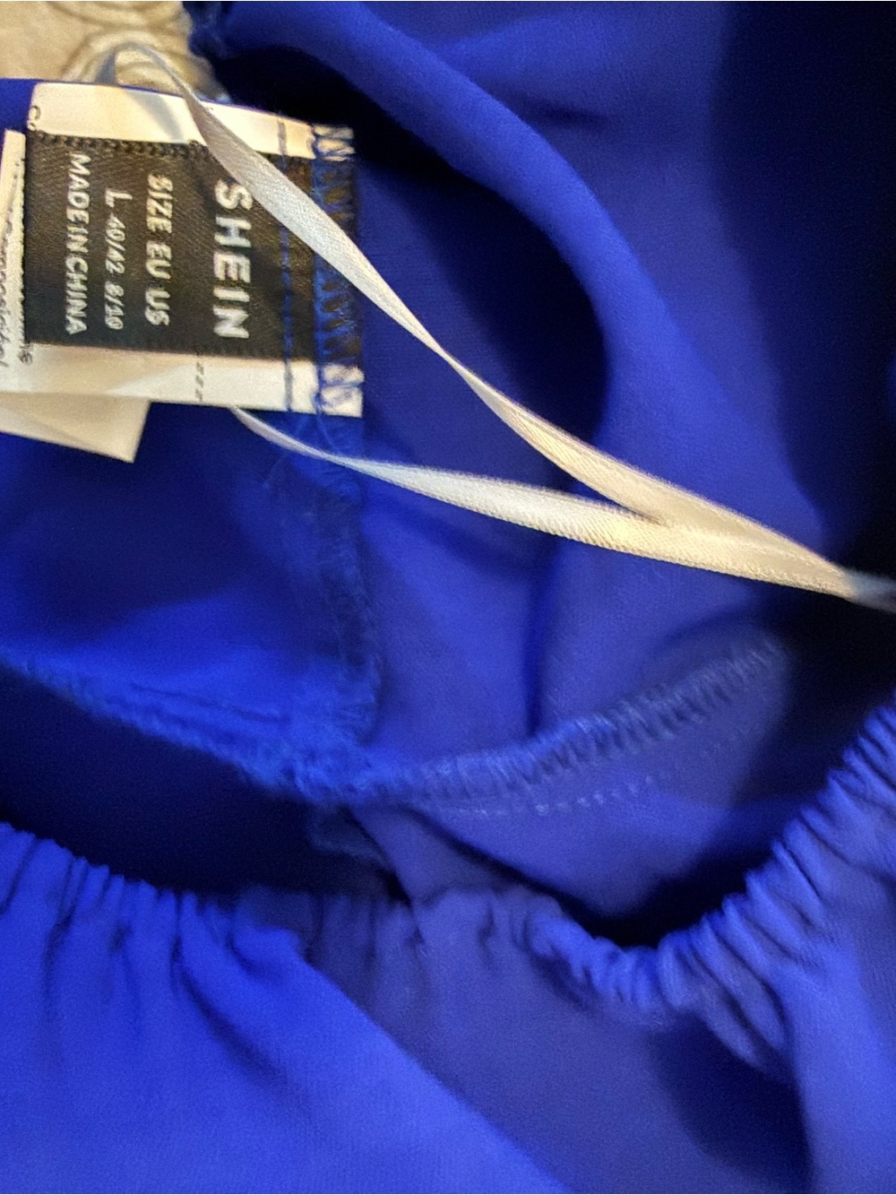 SHEIN Royal Blue Elastic Waist Top - Picture 3 of 3